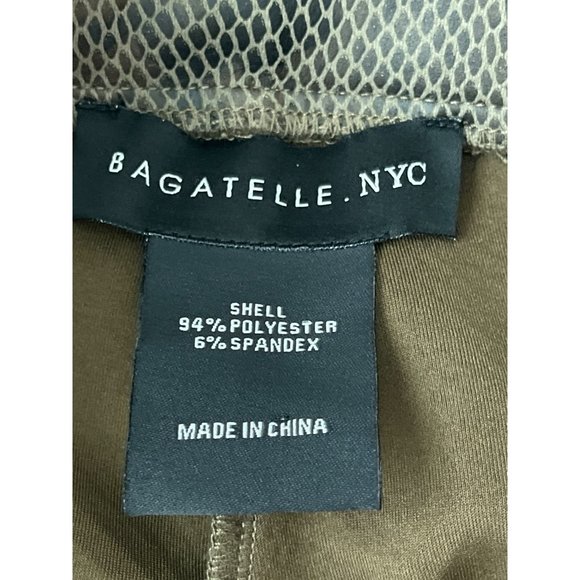 Bagatelle NYC Snake Print Faux Suede Leggings Olive Python XS $98 NWOT - Picture 9 of 12